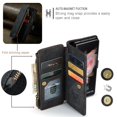 thumbnail image 4 of TECH CIRCLE Galaxy Z Fold 4 5G Wallet Case, Premium PU Leather Zipper Flip Folio RFID Blocking with Card Slot Wrist Strap Magnetic Closure Kickstand Protective Wallet Case for Women Men,Black, 4 of 13