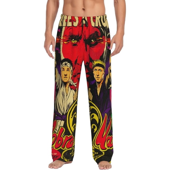 Cobra Kai Pajama Pants Drawstring Elastic Waistband Loungewear Comfy Separate Bottoms Sleep PJ Pants for Men Women Small