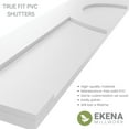 thumbnail image 7 of Ekena Millwork 12"W x 39"H True Fit PVC Center Circle Arts & Crafts Fixed Mount Shutters, White (Per Pair - Hardware Not Included), 7 of 7