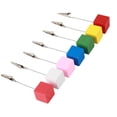 thumbnail image 5 of Soportes para tarjetas, soportes para números de mesa portátiles simples con Base de madera colorida para fotos, tarjetas, decoración de notas, 7 Uds., 5 of 5