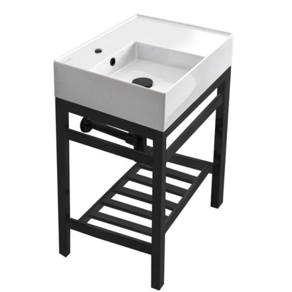 Nameeks Scarabeo 5114-Con2-One Hole Teorema 2 23-5/8" Rectangular Ceramic Console Bathroom