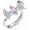 style3, variant on SISGEM MultiColor Gemstone Rings for Women 925 Sterling Silver Colored CZ Statement Rings for Ladies