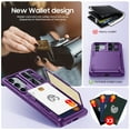 thumbnail image 4 of oupeigar For Samsung Galaxy S23+ Plus Case with RFID Cards Holder, Sliding Camera Cover, Kickstand, Shockproof Protection - Purple, 4 of 10