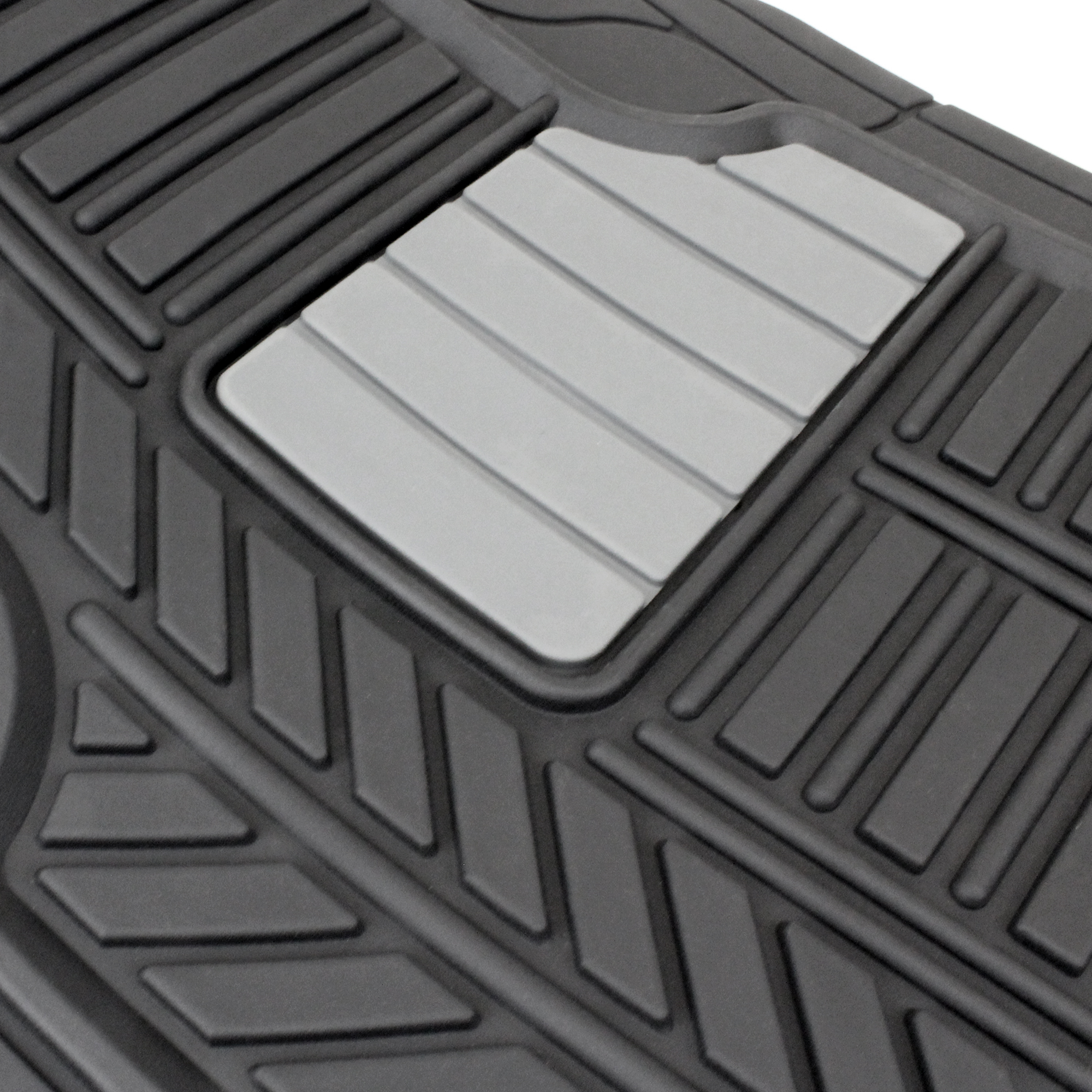 Goodyear 4-Piece Deep Dish Rubber Floor Mats, Black photo 3