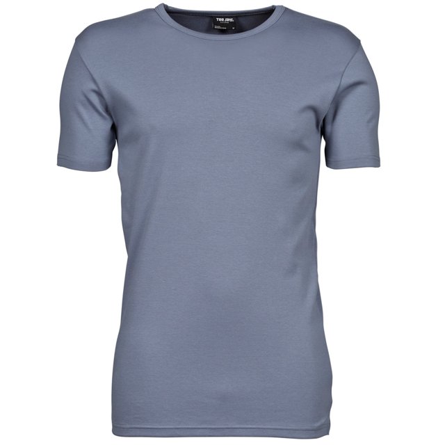 Tee Jays - Camiseta básica de manga corta con cuello redondo para hombre - 100% Algodón ringspun combed interlock (Piedra Stone)