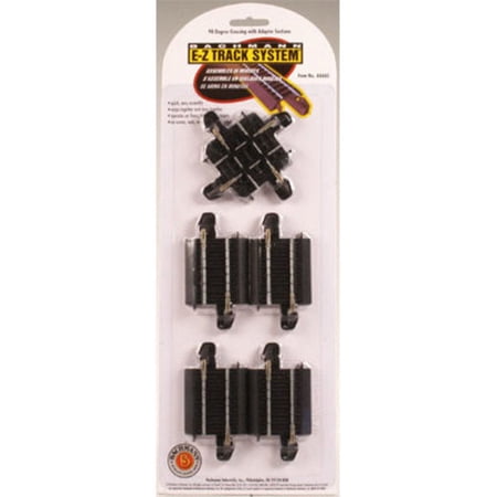 Bachmann 44441 HO 90-Degree Crossing w/Steel Rail & Black Roadbed