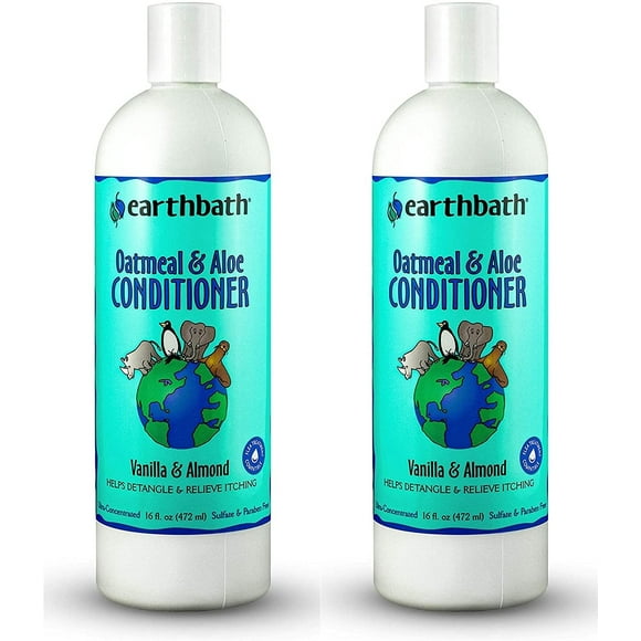 earthbath, Oatmeal &amp; Aloe Conditioner - Dog Conditioner for Allergies &amp; Itching, Dry Skin, Helps Detangle &amp; Relieve Itching, Made in USA, Cruelty Free Pet Conditioners - 16 Oz