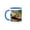 Blue/White, variant on 3drose, Usa, Washington, Copper Ridge. Yellow-pine Chipmunk Adult on a Log., 11oz Mug