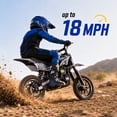 thumbnail image 3 of QEASET Mini Bicycles Ride-On Toy, 39cc 4-Stroke Gas Powered Off-Road Motorcycle with Rear Suspension & Disc Brakes, 18 MPH Top Speed, Supports Up to 165 lbs, Black, 3 of 8