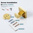 thumbnail image 5 of KOKOSIRI Bath Towel Hook Square Robe Hook Coat Hook Bathroom Kitchen Brushed Gold B1010BG-P2, 5 of 9