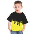 thumbnail image 2 of Gamivast Girls Short Sleeve Shirts Summer Basic Tops Clothing Solid Color Casual Loose Fit Crewneck Shirts Kids Cute Tunic Tees Tops Yellow 5-6Y Camiseta De Para Niños Clearance, 2 of 5