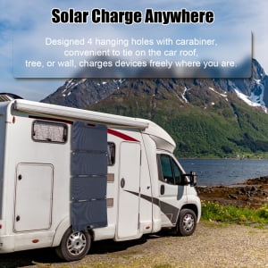 Solar Charging Panel, Portable Solar Panel for Power Station, Lightweight Foldable Solar Panel with 23.5% High Efficiency, Mc 4 Solar Cable, Ip65 Waterproof, for Outdoor Camping Rv Trip Blackout 100W