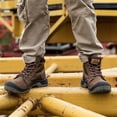 thumbnail image 3 of YOURDIARY Mens Steel Toe Safety Work Boots, Slip Resistant Puncture Proof Comfort Industrial Construction Shoes, 3 of 6