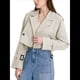 thumbnail image 2 of Chaqueta Corta de Ciclismo para Mujer, Gabardina Informal Cruzada con Cinturón Gris L, 2 of 9