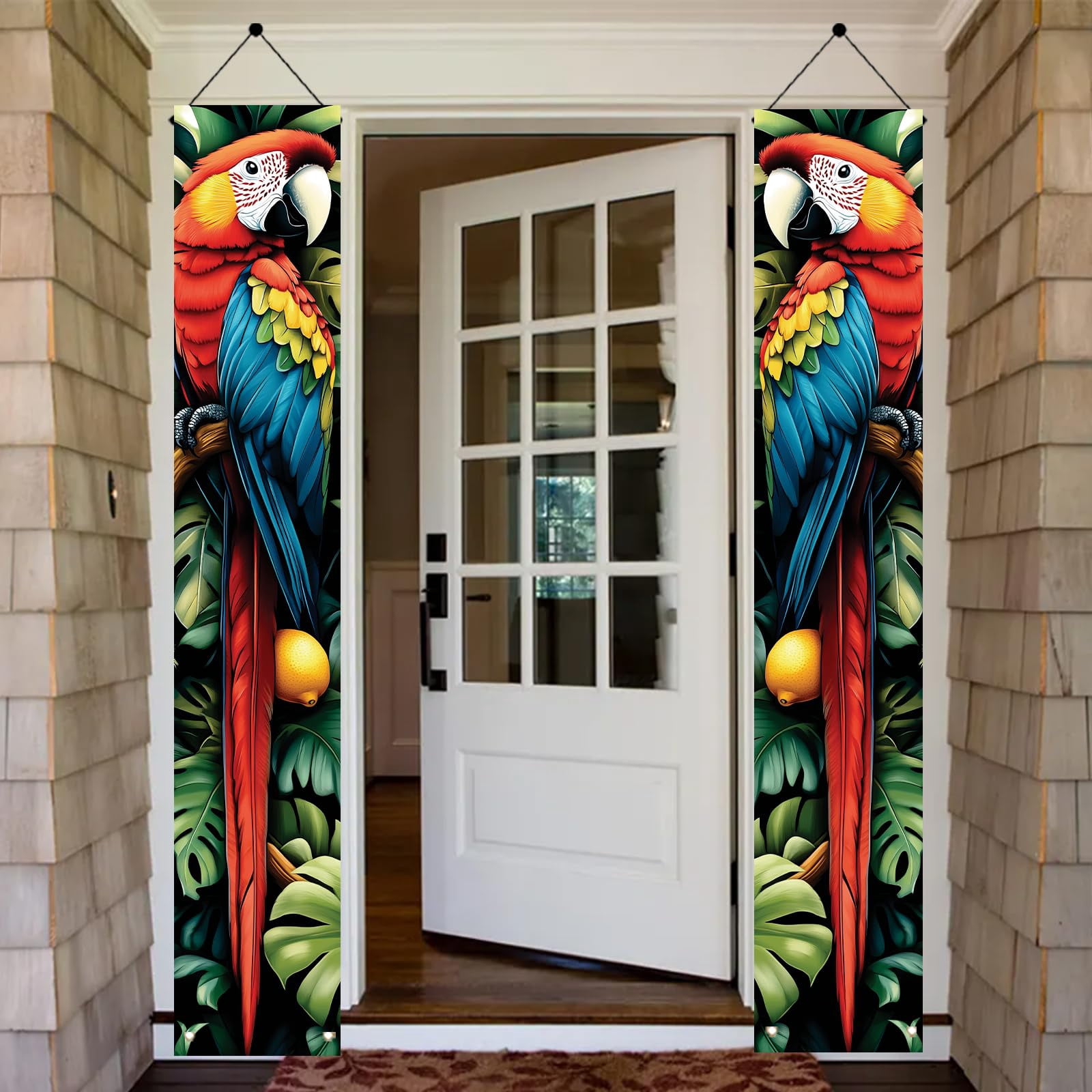 Patriotic Eagle Porch Banners 71x12 Inch American Flag Independence Day Outdoor Decorations Bald Eagle Hanging Porch Signs 4th of July Memorial Day Veterans Day Home Decor