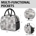 thumbnail image 6 of Gray and White Cat White Pattern Insulated Leakproof Lunch Box for Work, Lunch Bag for Women Men, Loncheras Para Mujer for Beach Travel Picnic Camping, 6 of 6