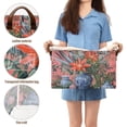 thumbnail image 5 of Yayeee Foldable Storage Basket for Shelves with Handles Set of 2 Waterproof Cloth Bins, Orange Vibrant Flowers, 5 of 7