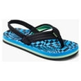 thumbnail image 2 of Reef Kids Little Ahi Flip Flop, Blue Swell Checkers, 6 Toddler, 2 of 4