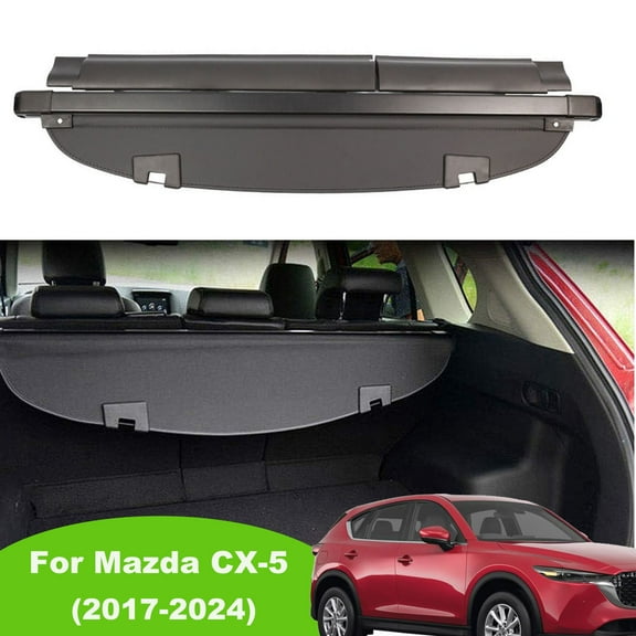 Fit Mazda CX-5 2017 2018 2019 2020 2021 2022 2023 2024 Cargo Cover for Mazda CX-5 CX5 2017-2024 SUV Accessory Retractable Black Rear Trunk Privacy Security Shield Cover