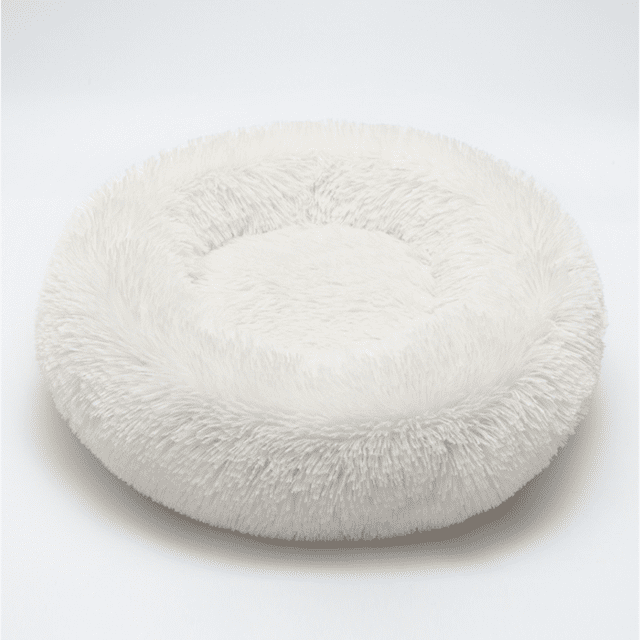 Cama para gatos Cama redonda para perros Nido para mascotas Cama para gatos ovalada Nido para donas Cama blanca Diámetro 50 cm JAMW Sencillez