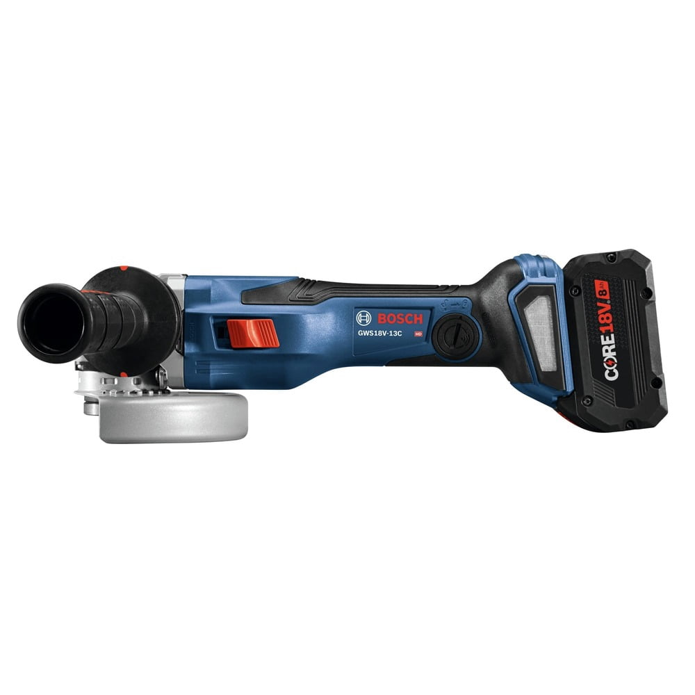 Restored Premium Bosch GWS18V-13CB14-RT 18V PROFACTOR Brushless Connected-Ready Lithium-Ion 5 in. - 6 in. Cordless Angle Grinder Kit with Slide Switch (8 Ah) (Refurbished)