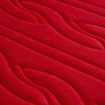 thumbnail image 5 of Dearfoams 2pc Faux Fur Embossed Cable Pattern Bath Rug, Red, 18" x 27", 5 of 6