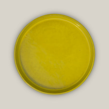 Round | Atomic Yellow Ceramic Plant Saucer | High Fired Ecofriendly Clay - Sizes 8"-19.5" - FREE SHIPPING (10"W, AtomicYellow, HighFiredCeramicClay)