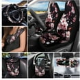 thumbnail image 2 of Jeiento Cherry Blossom Car Seat Cover Full Set for Women Men,Car Steering Wheel Cover,Seatbelt Cover,Automotive Car Garbage Cans,Car Rear View Mirror Protector,Car Cup Holder and Car Keychain, 2 of 7