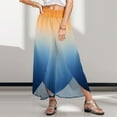 thumbnail image 1 of Women Gradient Print Flowy Slit Wide Leg Pants High Waist Pants Bohemian Beach Pants Pant Romper for Women Casual Drawstring Casual Pants Women Animal Print Pants for Women Women Cargo Pants with, 1 of 3