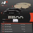 thumbnail image 5 of A-Premium Front and Rear Ceramic Disc Brake Pads Set Compatible with Select Chevrolet, Cadillac Models - Corvette 1997-2013, XLR 2004-2009, 8 Pcs, 5 of 6