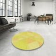 thumbnail image 4 of Ahgly Company Machine Washable Indoor Rectangle Transitional Golden Brown Yellow Area Rugs, 4' x 6', 4 of 7