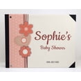 thumbnail image 2 of Darling Souvenir Pink Polka Dot & Flower Printed Hardbound Cover PersonalizedGuestbookFor Baby ShowerGuestSign InBookRegistry-9 x 12 Inches, 2 of 4