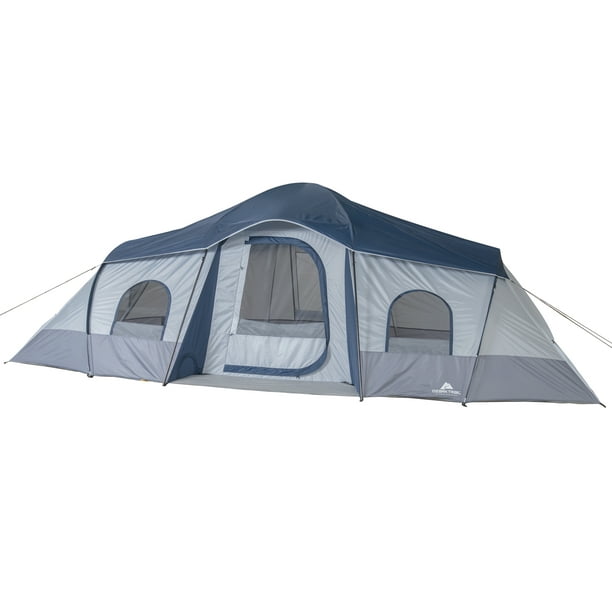 Ozark Trail 10-Person 3-Room Cabin Tent, with 2 Side Entrances ...