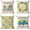 Summer 01, variant on Set of 4 Spring Market Decorative Throw Pillow Covers Farmhouse Floral Square Cotton Linen Cushion Covers Outdoor Couch Sofa Home Truck Bicycle Flower Pillow Cases 16x16 Inch