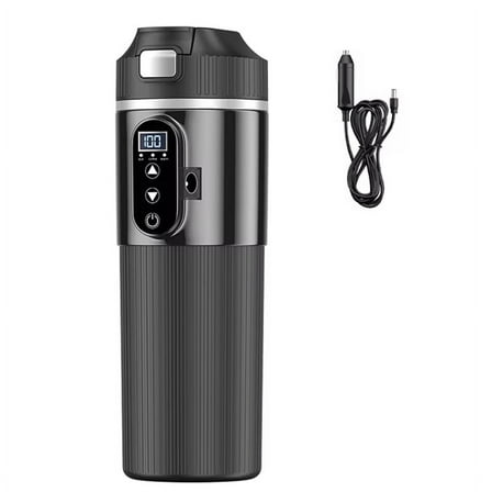 12V 24V Car Electric Heated Cup 500ml Smart Temperature Control Stainless Steel Touch Screen Insulated Cup