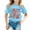 Light Blue, variant on Toddler Girls 100 Days of School T-Shirt Summer Short Sleeved Graphic T Shirt Tee Top