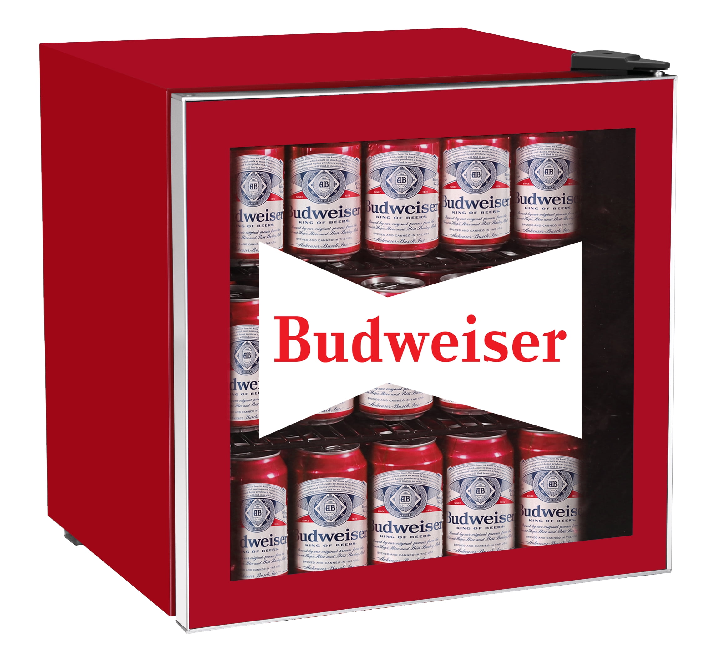 Budweiser, 1.8 Cu. ft. Glass Door Compact Refrigerator, MIS168BUD, Red