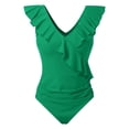thumbnail image 5 of MHFRRA Womans Swimsuit Women's Swimsuits Cute Bathing Suit Ruffle V Neck Swimwear XXL, 5 of 5
