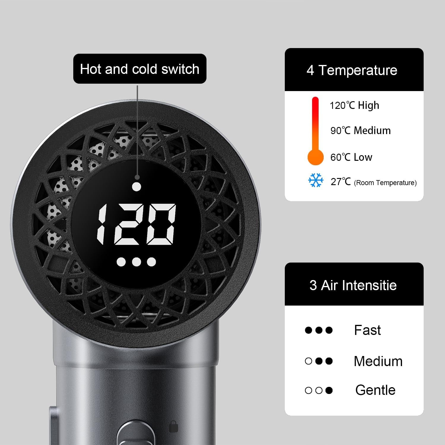 LEMULEGU Ionic Hair Brush Dryer, Hot Cold Air, High Heat for Curls, Size 7.7*1.7*7.3