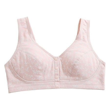 Blphud T Shirt Bra Sports Bra Women Women Sexy Lace Front Button Shaping Cup Adjustable Shoulder Strap Large Size Underwire Bra Comfortable Soft Bustier Pink 110