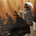 thumbnail image 5 of Forest Fall,Semi Sheer Curtains 84 Inch Length 2 Panels Set,Vintage Mountain Wood-land Foggy Tree Orange Sheer Kitchen Curtain Privacy Voile Window Curtain for Living Room Bedroom Rod Pocket Drapes, 5 of 7