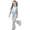 A01-Sky Blue, variant on LRen Girls Valentines Day Outfit, Cute Bowknot Print 2 Piece Outfits Set Kids Valentine's Day Shirt And Bow Flare Pants Set Casual Back To School Clothing