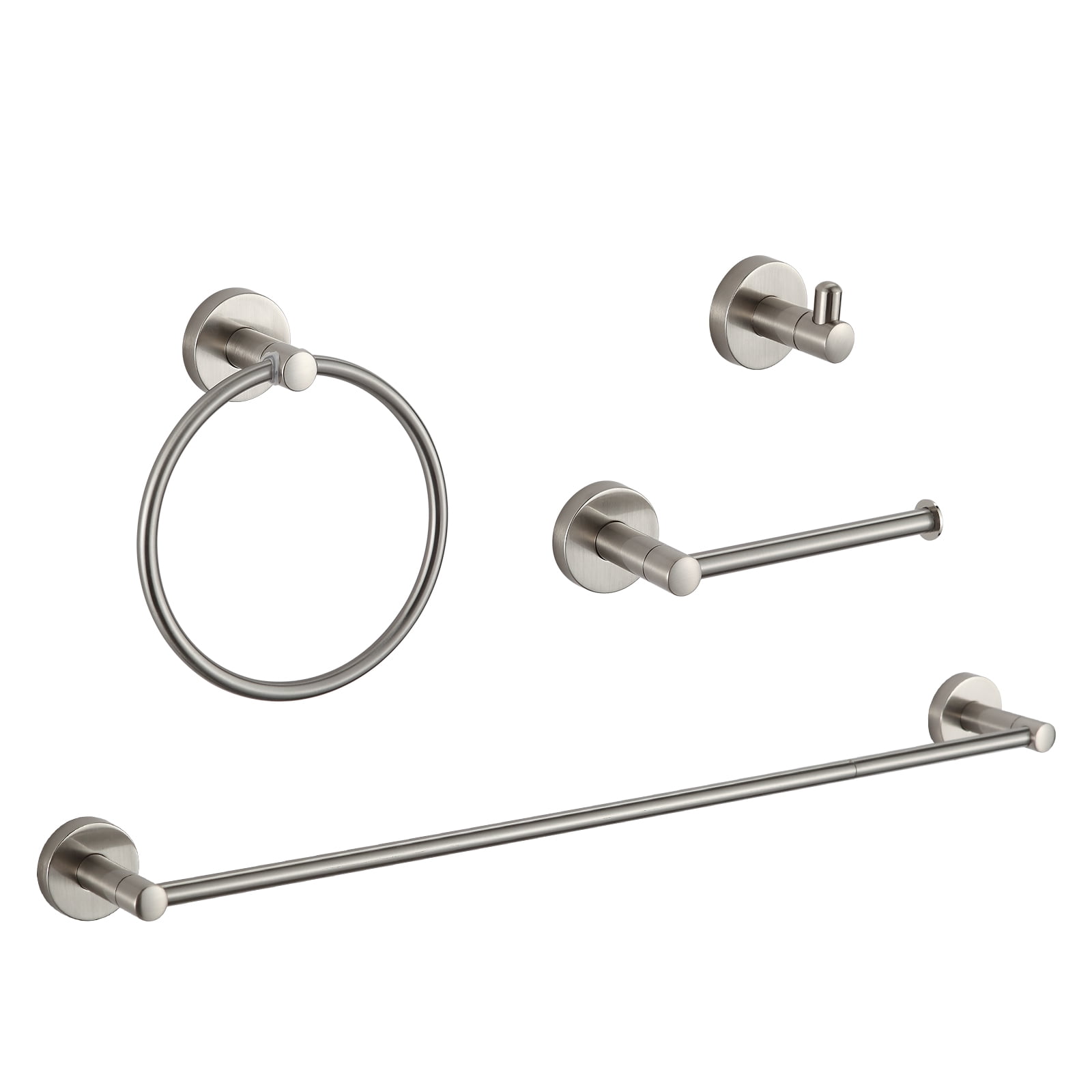 BGL Bathroom Hardware Set Brushed Nickel 4Pieces Bathroom Towel Rack