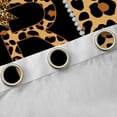 thumbnail image 4 of Feelyou Fashion Polkadots Bow Black Out Curtains, Fashion Initial R Letter Curtains Pack of 2 (42x63 Each), Wildlife Leopard Print Bedroom Curtains, Blackout Curtains Home Decor, 4 of 6