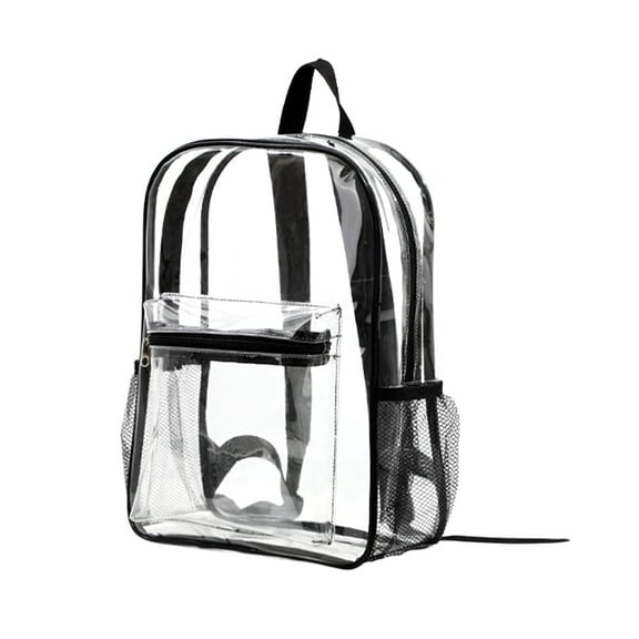 Bopika Clear Backpack, Transparent Small Stadium Bag, Approved with Padded Straps, PVC