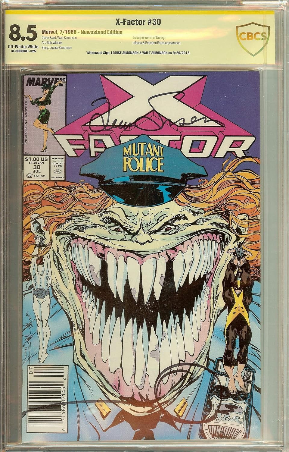 X-Factor #30 CBCS 8.5 Signed by Walt and Louise Simonson.