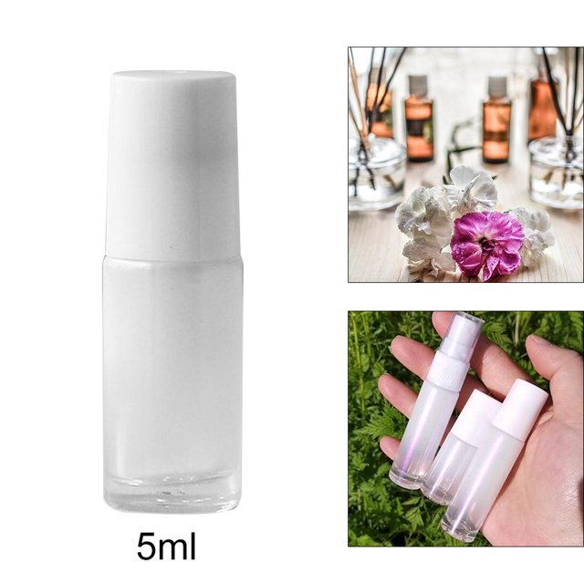 de de Vial de aceite esencial de brillo de bios de transpente de 5ml/10ml, portátil y práctico - 5ml Baoblaze Botellas de perfume
