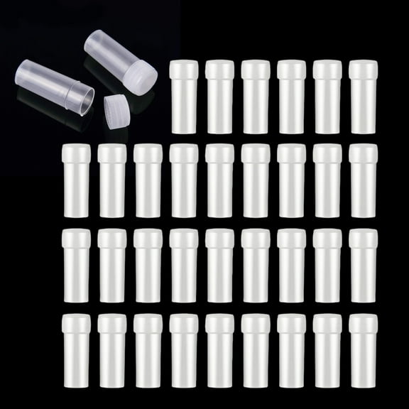 100pcs Transparent Sample Vials, 5ml Powder/Granule/Solid Sample Vials, PE Semi-Transparent Vials