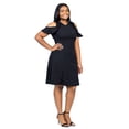 thumbnail image 5 of Plus Size Ruffle Cold Shoulder Knee Length Dress, 5 of 10