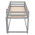 thumbnail image 6 of Jump Into Fun Bunk Bed Twin over Twin, Toddler Bunk Beds with Safety Guard Rails, Ladder, Wooden Heavy Duty Twin Bunk Beds for Kids, Bedroom, Low Bunk beds No Box Spring Required, Noiseless, Gray, 6 of 8